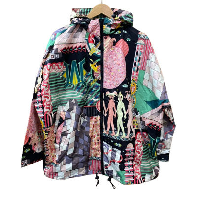Gorman/Jess Johnson Art Print Rain Jacket Size M/L
