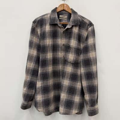 Industrie 100% Cotton Checked Overshirt - Size XL  