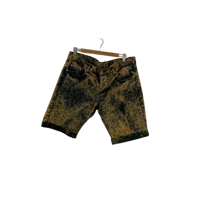  Mens  Size 34 Denim Shorts Beige / Black  