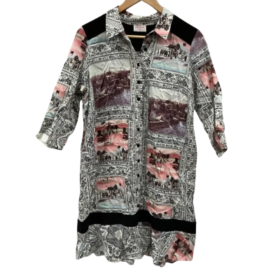 Leona Edmiston Womens Size 3 Shirt Dress Multicoloured 