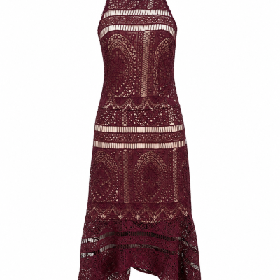 Cooper St Burgundy Lace Midi Dress – Size 12