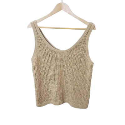 Dissh Womens Size XL Tank Top Beige 
