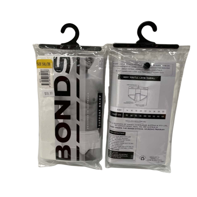 Bonds Mens Support Brief 2 pcs White Size 5XL/28/115