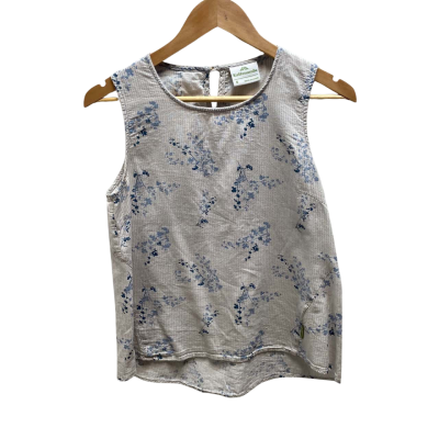 Kathmandu Womens  Size 8 White/ Blue Top