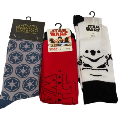 3x Star Wars Sock Packs 