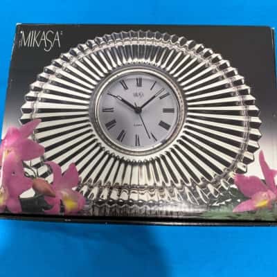 Mikasa Glass Clock- in original box 
