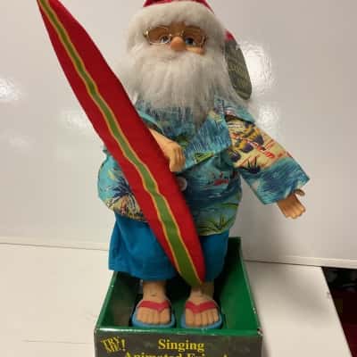Vintage Barbara Ann singing Hawaiian Santa in original packaging
