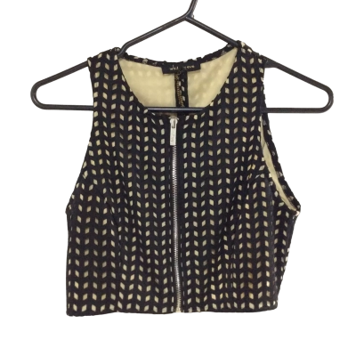 Whitney Eve Womens  Size 8 Cropped Top / Sleeveless Top Black  / Khaki 