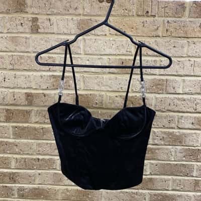 White Fox Womens born to dream bustier black Size S 