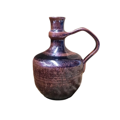 Vintage Glazed Pottery Flagon.
