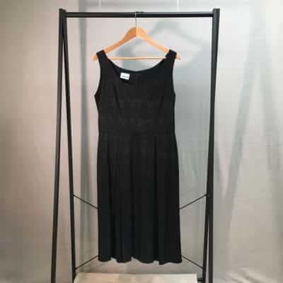 Maiocchi Womens Sleeveless Black Dress with Floral pattern Size 14