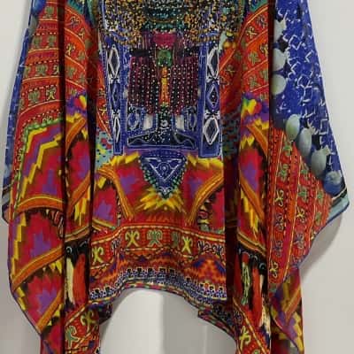 Pink Diamond Womens Poncho Size S Multicoloured 