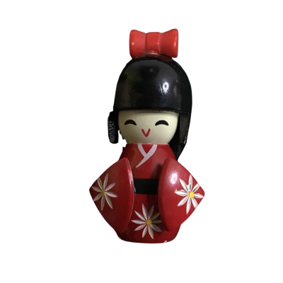 Kimono Wood Doll Japanese Traditional Small desktop Figurine