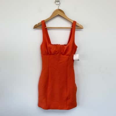 BWLDR Orange Aby Mini Dress Size 10