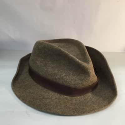  Doeskin Felt Brown Fleck Hat One Size 