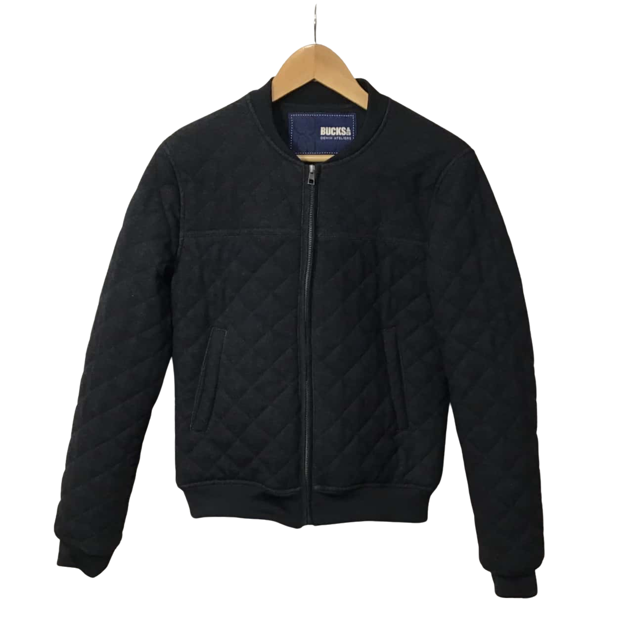 *HALF PRICE SALE* Bucks & Co Denim Ateliers Mens Size S Charcoal Grey Quilted Front Zipper Jacket