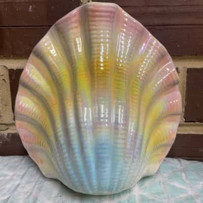 Vintage Mingay Pottery Shell Hanging Vase