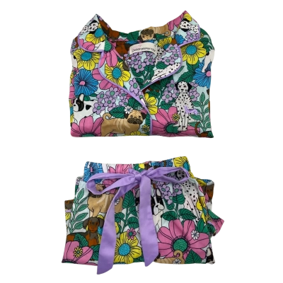 Peter Alexander - Womens 100% Cotton Short Sleeve Top and Shorts Pyjamas Set - Size S - Multicoloured 