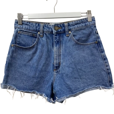  Womens A Brand Jeans Size S High Wasted Shorts Blue 