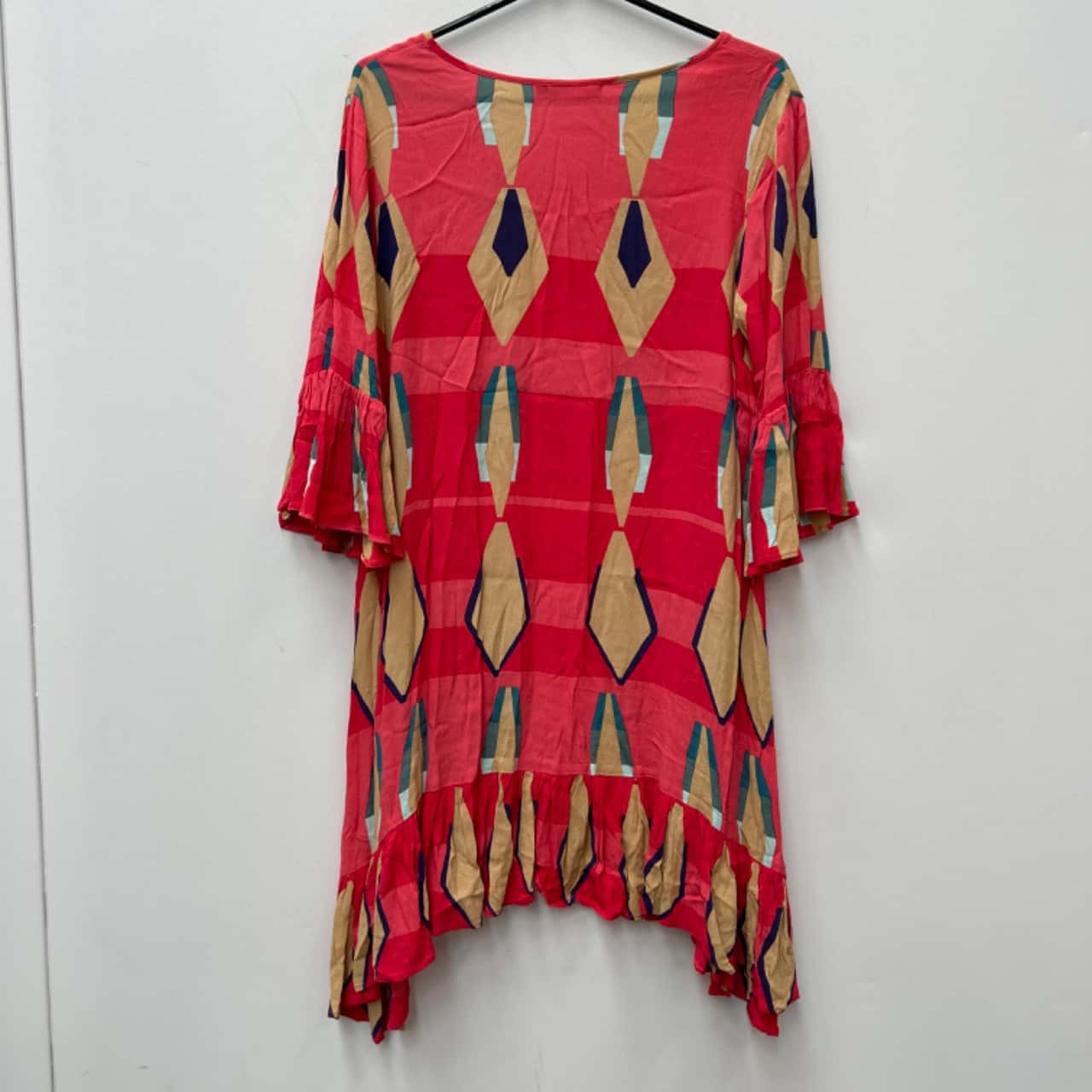 Mister Ruffles Mister Zimi Size 12 Multicoloured ruffle sleeve Dress (s)