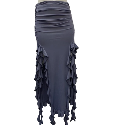 Lioness Rendezvous Women’s  Size S Maxi Skirt Slate Grey 