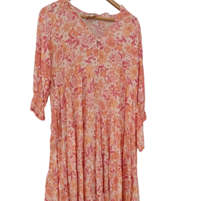 Jaase Womens  Size L Floral Dress Pink  