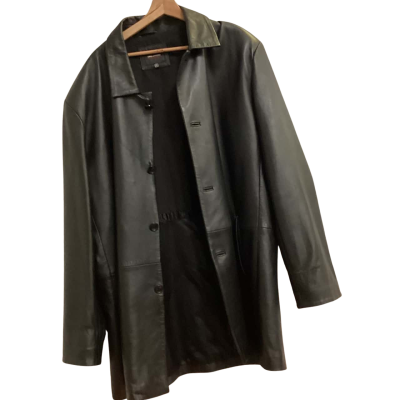  Mens  Vintage Ciro Citterio Size XL Leather Jacket Black  