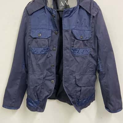 Armani Exchange Unisex XL Hooded Jacket Navy Blue 