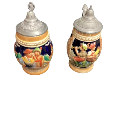 2 x German beer steins