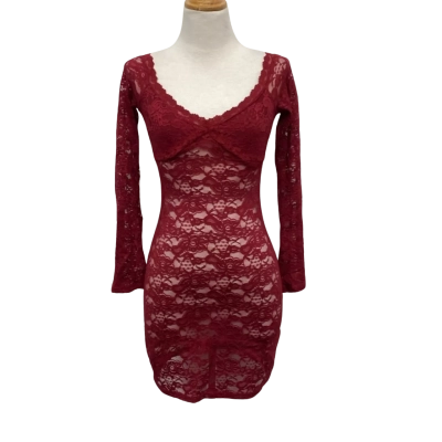 thatssofetch Womens ZILA Dress -  Size 8 Burgundy - *BRAND NEW WITH TAGS!