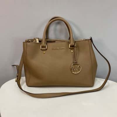 Michael Kors Womens Medium Handbag / Shoulder Bag Brown / Gold 