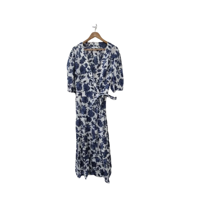 Commonry  Womens  Size 22 Wrap Dress Blue / Floral 