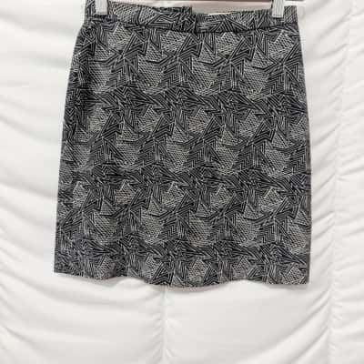 Gorman Womens Black & White Geometric Pattern Mini Skirt - Size 6