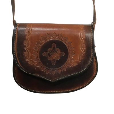 Argentina Small Embossed Leather Shoulder Bag