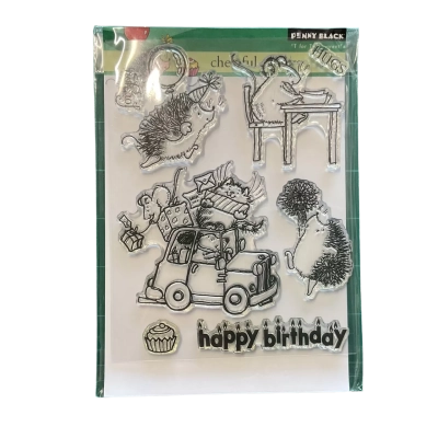 New Cheerful Critters by Penny Black Clear Acrylic/Photopolymer Stamp In Original Packing