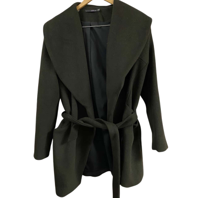 Seduce Womens  Size 12 Trench Coat Black  