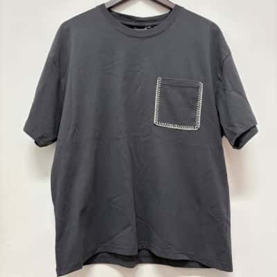 BNWT Ghanda Mens Size M Short Sleeve Shirt Grey 