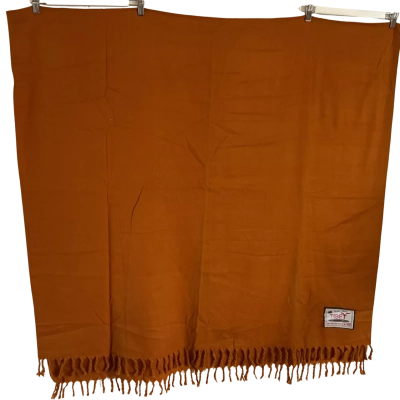 Tibetan Yak Wool Mustard Meditation Shawl Blanket