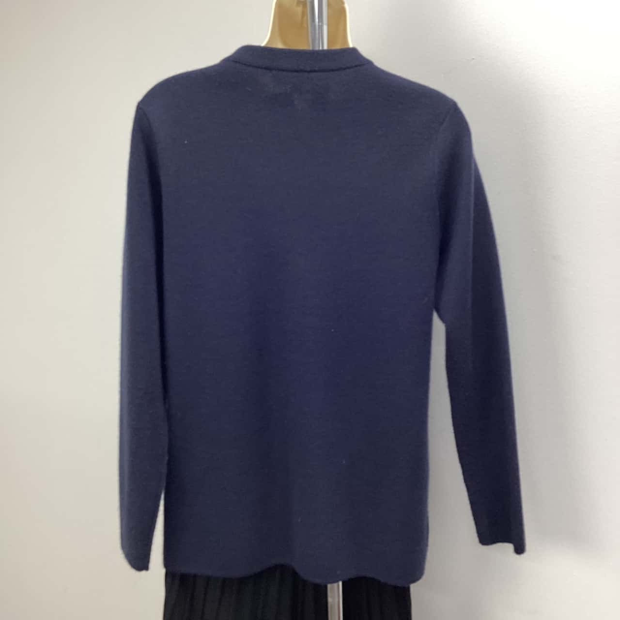 Black Pepper Womens Size S Navy Blue knitted jacket EUC