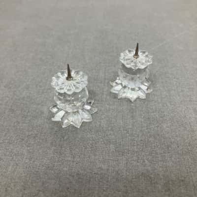 Gorgeously delicate Vintage Swarovski crystal mini candlestick holders