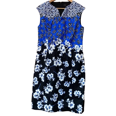 David Lawrence Multi Floral Print Dress Size 14  