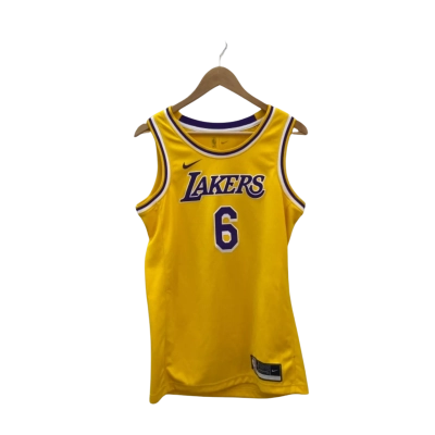 NBA Mens  Size 40 Basketball Jersey Yellow Lakers #6 James