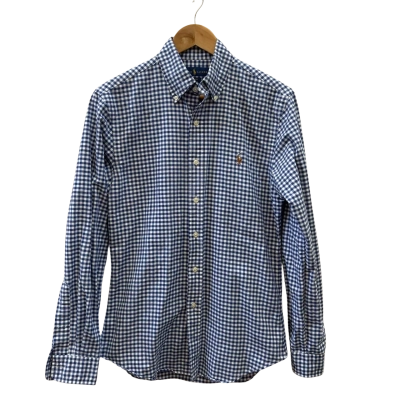 Ralph Lauren Mens Size S Blue Checked Shirt  