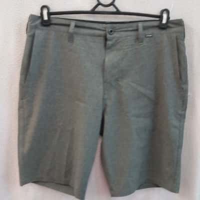 Hurley Mens  Size 32 Casual Tailored Shorts Grey 