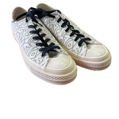 Converse Mens  Size 9 White/Black Shoes 