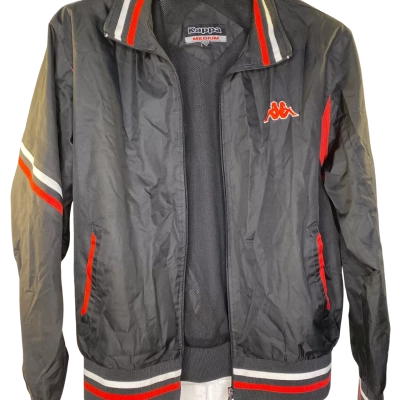 Kappa Mens  Jacket Size XL Black  / Red / White 