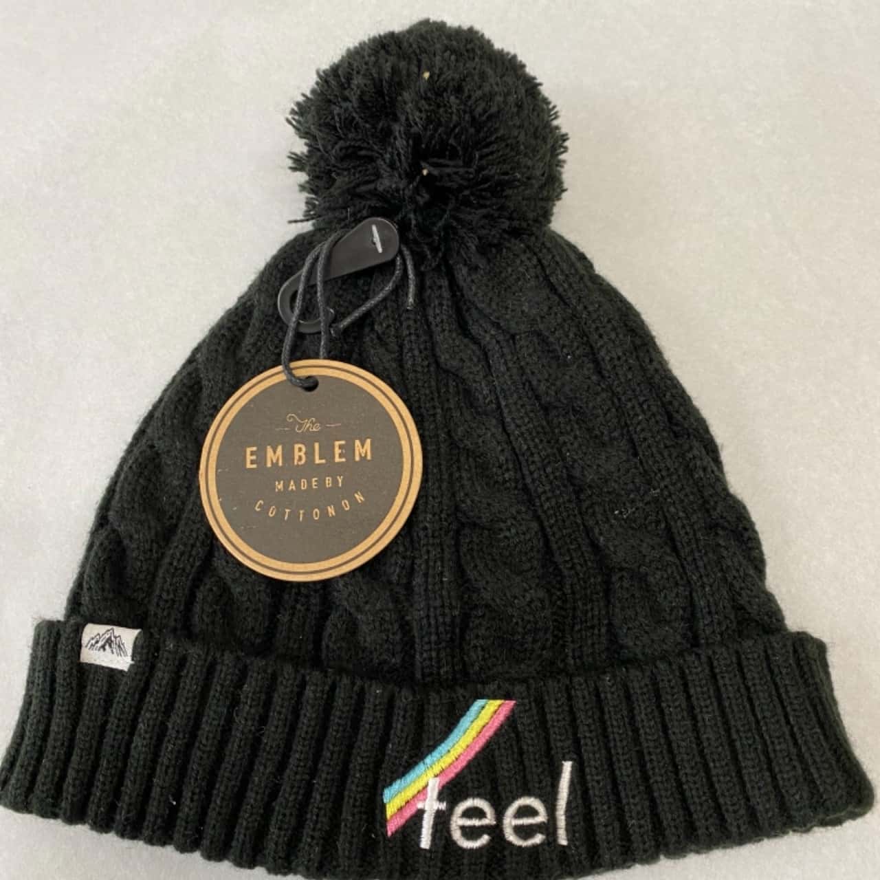 Cotton On Women's Black Beanie with 