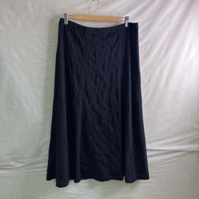W. Lane Womens  Size S Maxi Skirt Navy Blue 