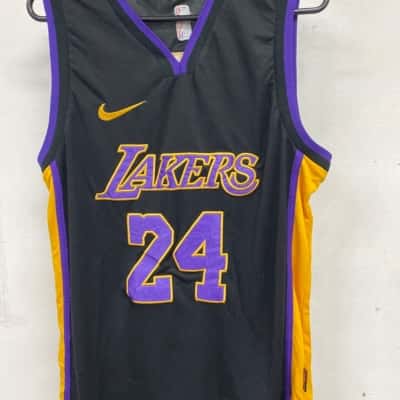 LakersNBA Mens  Size XL Black  / Purple / Yellow jersey 