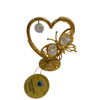 Crystal Temptations 24k Gold Plated Butterfly Table Decoration 